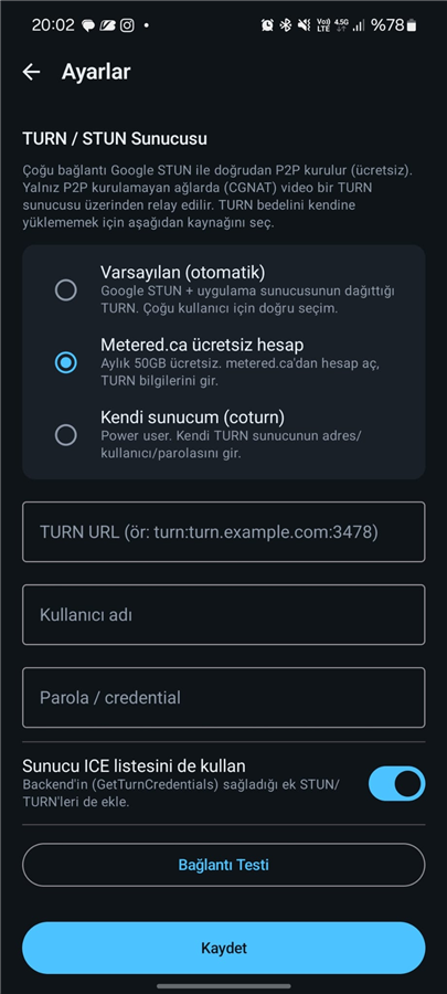 App settings